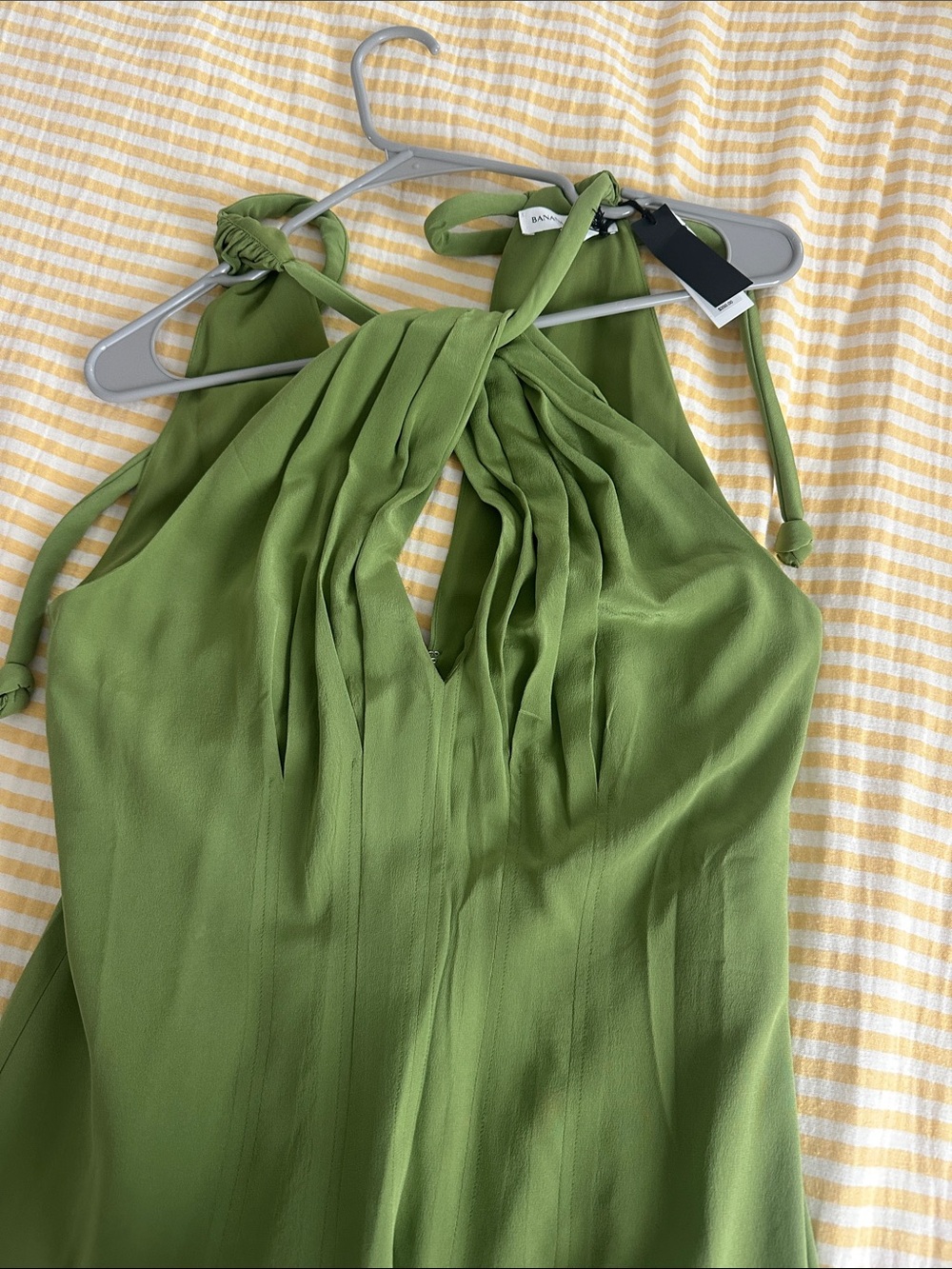 Banana Republic Olive Green Halter Maxi Dress - Picture 3 of 5